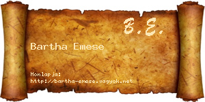 Bartha Emese névjegykártya